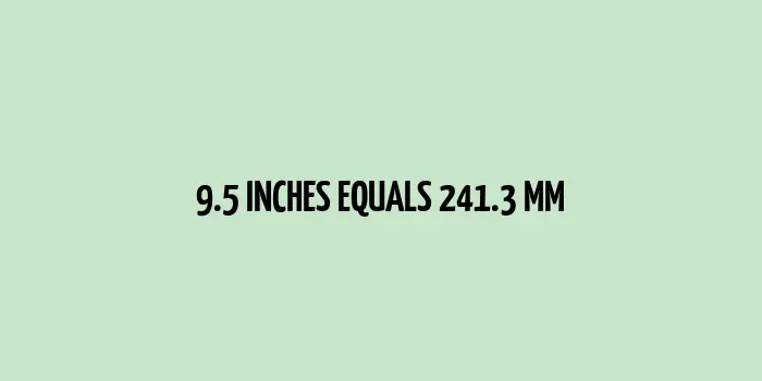 9.5 inches to mm (Inches to Millimeters)